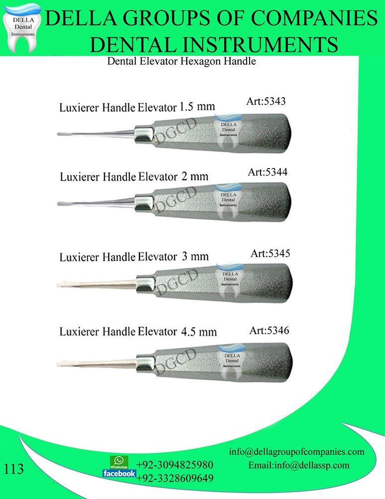 Dental Elevator Hexagon Handle